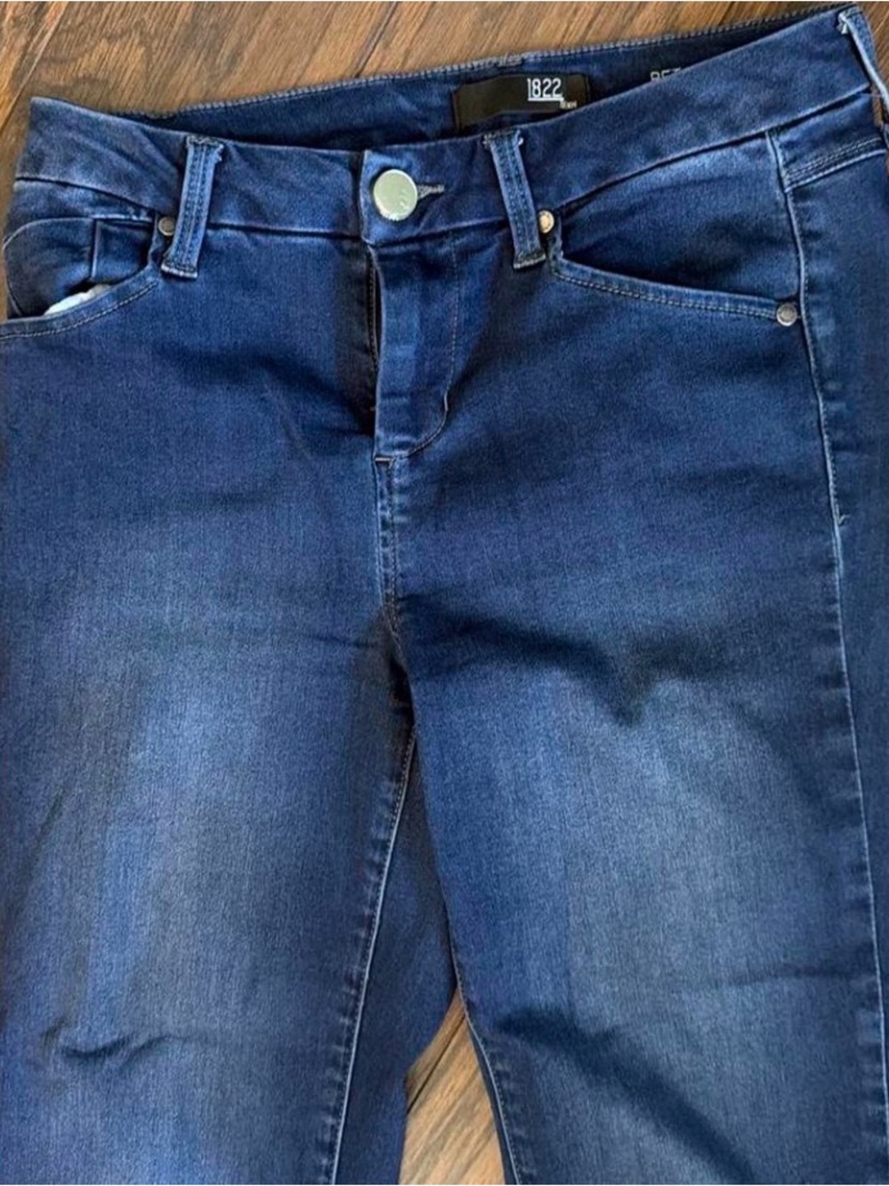 1822 straight leg High-waisted blue jeans